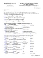 ĐỀ THI TUYỂN SINH CAO ĐẲNG NĂM 2009