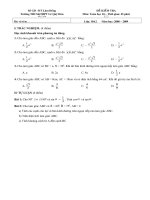 Đề kiểm tra môn toán lớp 10