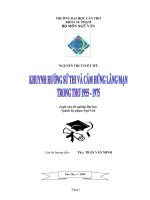 Khuynh hướng sử thi và cảm hứng lãng mạn trong thơ 1955 – 1975