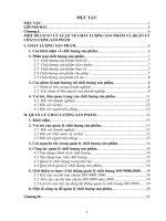 Nâng cao hiệu quả công tác quản lý chất lượng sản phẩm tại công ty cao su sao vàng trong tiến tình hội nhập