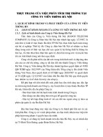 Thực trạng phân tích thị trường tại công ty viễn thông Hà Nội
