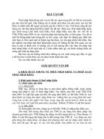 KHÁI QUÁT CHUNG VỀ THUẾ NHẬP KHẨU VÀ PHÁP LUẬT THUẾ NHẬP KHẨU