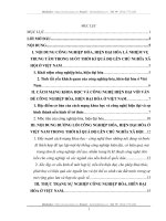 Công nghiệp hóa - hiện đại hóa và vai trò của nó trong sự nghiệp xây dựng Chủ nghĩa xã hội ở nước ta hiện nay