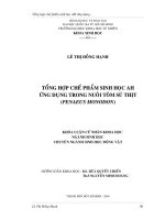 TỔNG HỢP CHẾ BIẾN SINH HỌC AH ỨNG DỤNG TRONG NUÔI TÔM SÚ VIỆT NAM