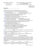 Đề thi cao đẳng năm 2010 môn Sinh học