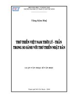 Thơ thiền Việt Nam thời Lý- Trần trong so sánh với thơ thiền Nhật Bản