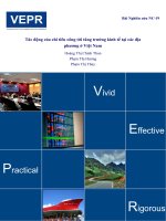 tác động của chi tiêu công đến tăng trưởng kinh tế tại các địa phương tại Việt NAm