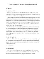 Vấn đề ô nhiễm môi trường nông thôn ở Việt Nam