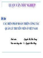 các biện pháp hoàn thiện công tác quản lý thuyền viện ở Việt Nam