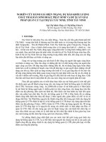 hiện trạng và dự báo chất thải rắn sinh hoạt phát sinh