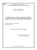 Nghệ thuật trần thuật trong truyện ngắn Nguyễn Minh Châu