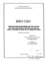 339 Nghiên cứu hoạch định những giải pháp chủ yếu góp phần hoàn thiện cơ chế nâng cao hiệu quả quản lý nhà nước về công tác DS-KHHGĐ cấp huyện