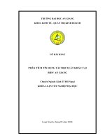 Phân tích tín dụng tài trợ xuất khẩu tại BIDV An Giang