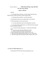 Thiết kế hệ thống cung cấp điện cho nhà máy đường