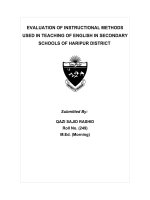 Evaluation of institutional method used in teaching of english in secondary schools of Haripur District