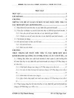 Kế toán tiêu thụ và xác định kết quả sản xuất kinh doanh