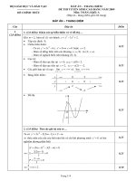 ĐÁP ÁN – THANG ĐIỂM ĐỀ THI TUYỂN SINH CAO ĐẲNG NĂM 2009