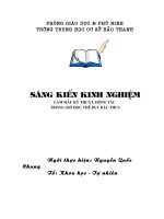 Làm mẫu kỹ thuật động tác trong giờ học thể dục bậc THCS