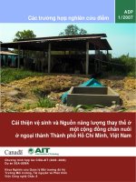 cải thiện vệ sinh và nguồn năng lượng thay thế ở một cộng đồng chăn nuôi ở ngoại thành thành phố Hồ Chí Minh