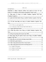 Công tác quản lý dự án tại công ty cổ phần Vinalines Logistics Việt Nam