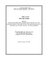PHÂN TÍCH HÌNH THỨC NGHỆ THUẬT TRONG CÁC TÁC PHẨM MỸ THUẬT THẾ GIỚI TỪ ĐÓ VẬN DỤNG GIẢNG DẠY Ở TRƯỜNG T.H.C.S CHU VĂN AN - TP. HỒ CHÍ MINH”