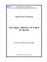 Ẩm thực trong tùy bút Vũ Bằng