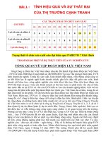 TÍNH HIỆU QUẢ VÀ SỰ THẤT BẠI CỦA THỊ TRƯỜNG CẠNH TRANH