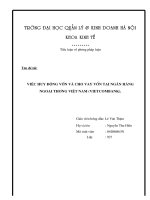 Việc huy động và cho vay vốn tại ngân hàng ngoại thương Việt Nam