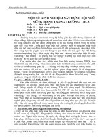 MỘT SỐ KINH NGHIỆM XÂY DỰNG ĐỘI NGŨ VỮNG MẠNH TRONG TRƯỜNG  THCS