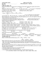 Đề kiểm tra một tiết môn hóa lớp 10