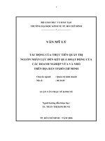 470 Tác động của thực tiễn quản trị nguồn nhân lực đến kết quả hoạt động của các doanh nghiệp vừa và nhỏ trên đại bàn TP.HCM