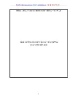 ĐỊNH HƯỚNG TỔ CHỨC MẠNG VIỄN THÔNG CỦA VNPT ĐẾN 2010