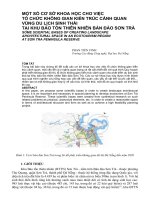 MỘT SỐ CƠ SỞ KHOA HỌC CHO VIỆC TỔ CHỨC KHÔNG GIAN KIẾN TRÚC CẢNH QUAN  VÙNG DU LỊCH SINH THÁI TẠI KHU BẢO TỒN THIÊN NHIÊN BÁN ĐẢO SƠN TRÀ