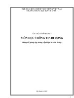 TÌM HIỂU VÀ LÀM QUEN MÁY ĐIỆN THOẠI DI ĐỘNG