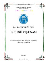 Bài tập nghiên cứu lịch sử