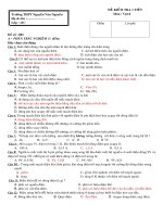 Đề kiểm tra môn Vật lý khối 11