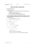 Mô hình IS-LM và Tổng cầu AD