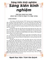 PHƯƠNG PHÁP DẠY HỌC (PHÁT HUY TÍNH TỰ HỌC CỦA HỌC SINH)