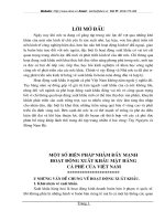 Một số biện pháp nhằm đẩy mạnh hoạt động xuất khẩu mặt hàng cà phê của Việt Nam