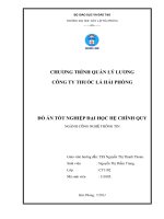 CHƢƠNG TRÌNH QUẢN LÝ LƢƠNG CÔNG TY THUỐC LÁ HẢI PHÒNG