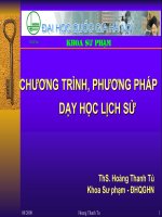 chương trình , phương pháp dạy học lịch sử