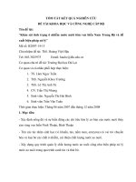 tóm tắt kết quả nghiên cứu khảo sát tính trạng ô nhiễm nước nuôi tôm