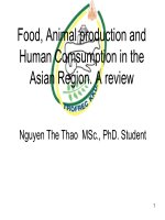 Food, Animal production and Human Comsumption in the Asian Region