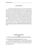 Vận dụng quan điểm trong triết học Mác Lenin để phân tích quá trình chuyển đổi sang nền kinh tế thị trường ở Việt Nam