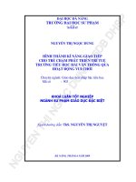 Hình thành kĩ năng giao tiếp cho trẻ Chậm phát triển trí tuệ trường Tiểu học Hải Vân thông qua hoạt động vui chơi