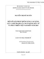 Nâng cao năng lực cạnh tranh của ngân hàng đầu tư và phát triển Việt Nam