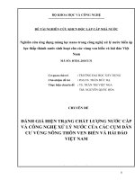 Nghiên cứu ứng dụng màng lọc nano trong công nghệ xử lý nước biển áp lực thấp thành nước sinh hoạt cho các vùng ven biển và hải đảo Việt Nam