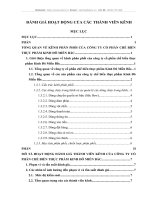 ĐÁNH GIÁ HOẠT ĐỘNG CỦA CÁC THÀNH VIÊN KÊNH