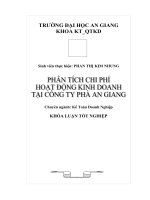 Phân tích chi phí hoạt động kinh doanh tại công ty Phà An Giang