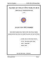 Giải pháp marketing nhằm thúc đẩy hoạt động kinh doanh tại công ty TNHH TM quốc tế Việt Mĩ Hàn